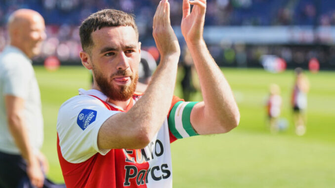 Fußball, Feyenoord Rotterdam feiert die Meisterschaft Eredivisie: Feyenoord v Vitesse Rotterdam - Orkun Kokcu of Feyeno
